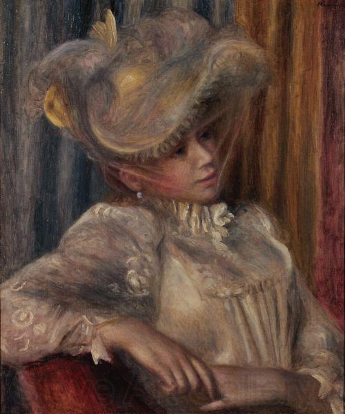 Pierre-Auguste Renoir Woman with a Hat Norge oil painting art